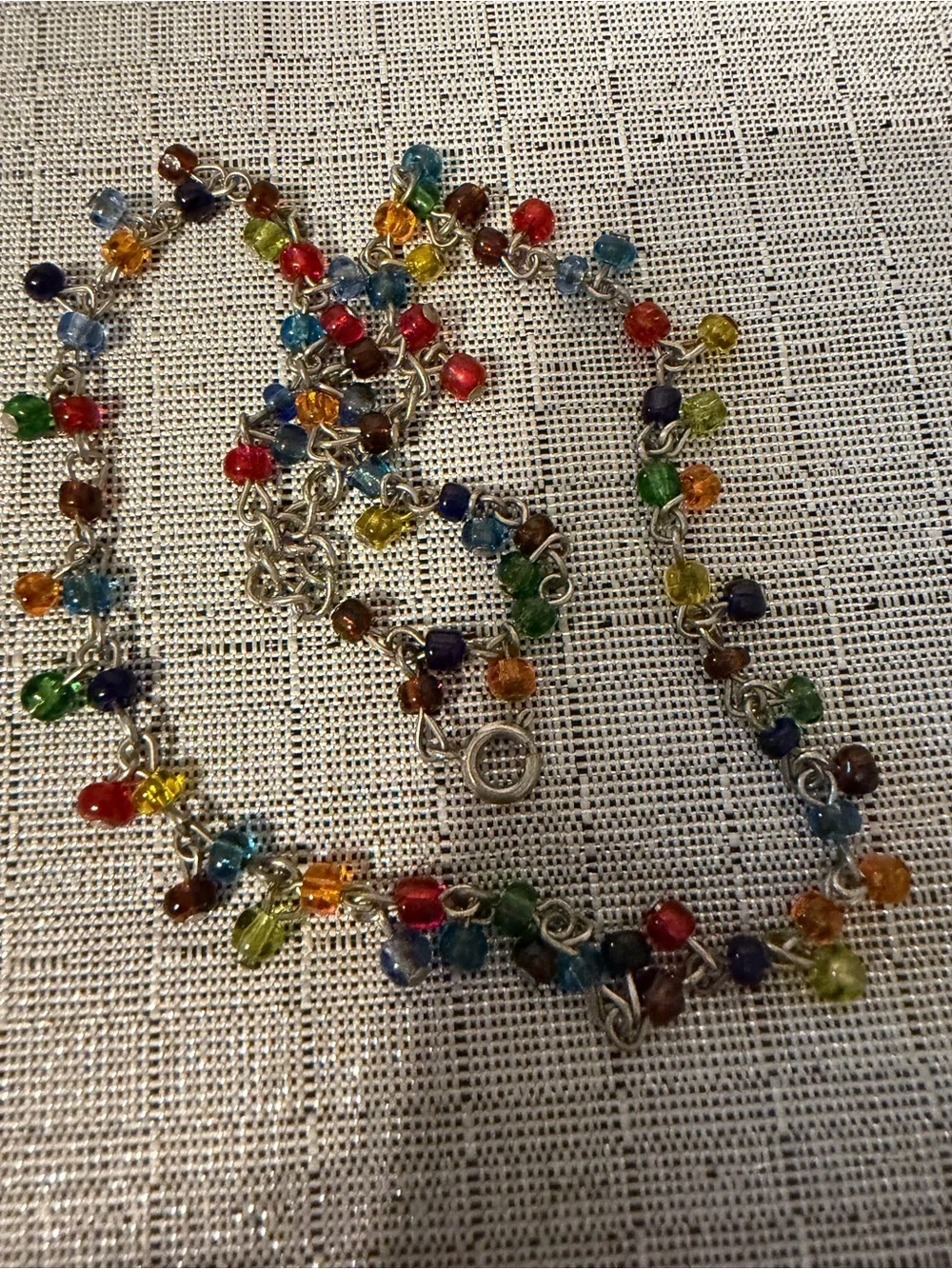 Multicolor Glass Bead Cluster Necklace - Women Jewelry